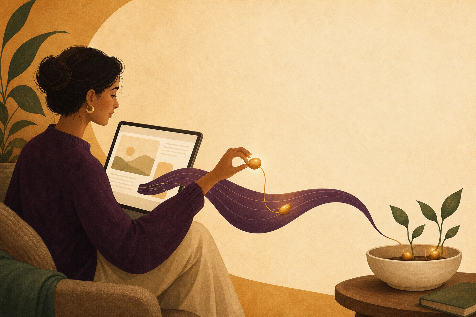 A language learner reading an authentic webpage and connecting an unfamiliar word back to its surrounding sentence